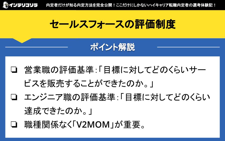 セールスフォースの評価制度