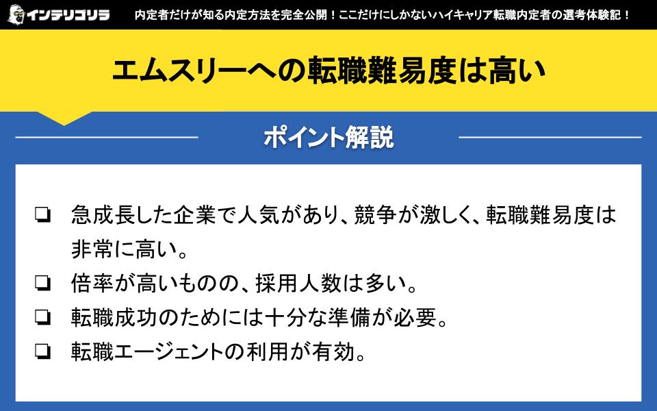 エムスリーへの転職難易度は高い