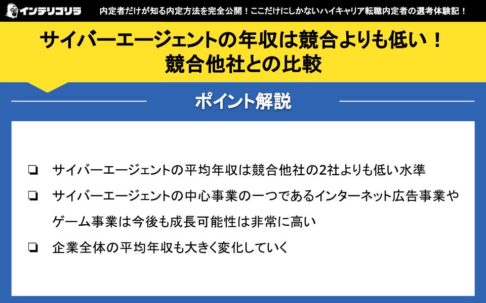 サイバーエージェントの年収は競合よりも低い！競合他社との比較