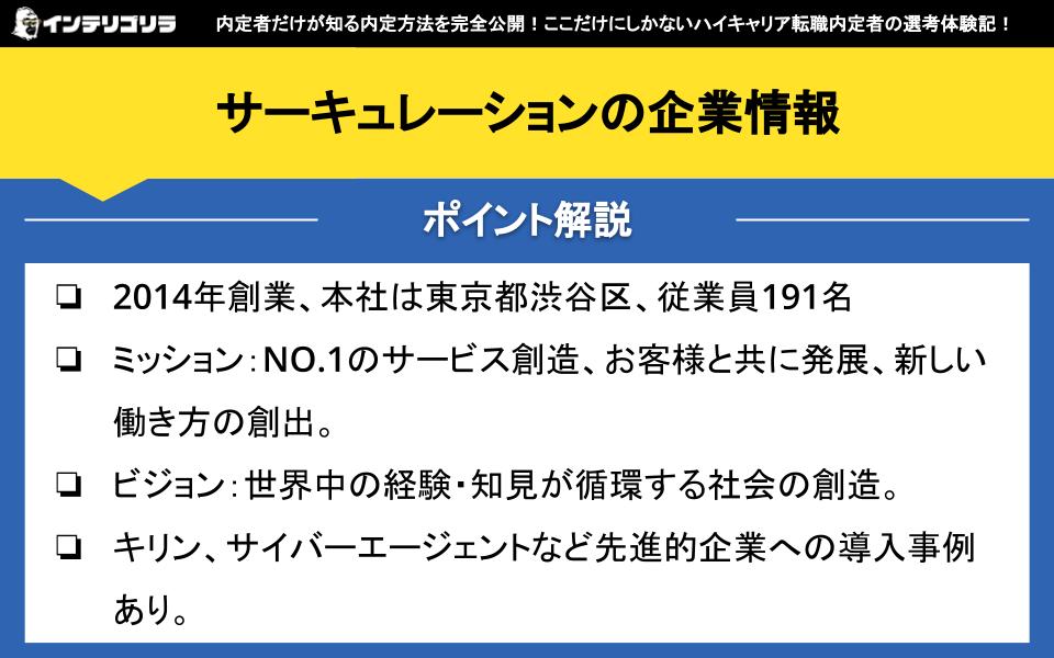 サーキュレーションの企業情報