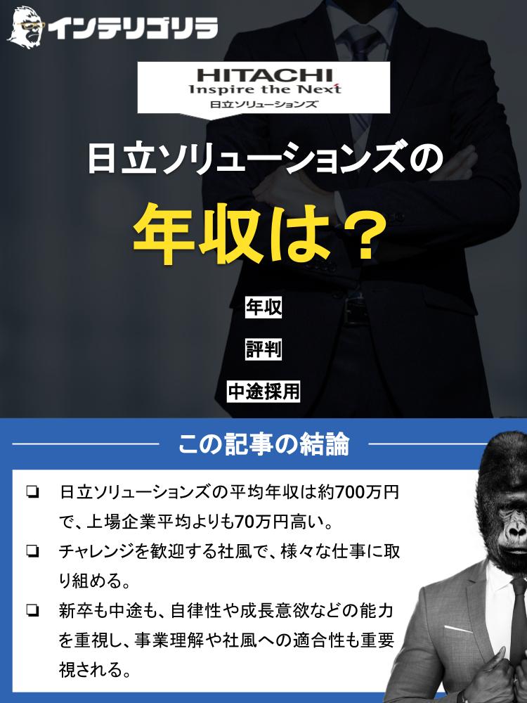 日立ソリューションズは年収700万円｜役職別年収や評判を紹介